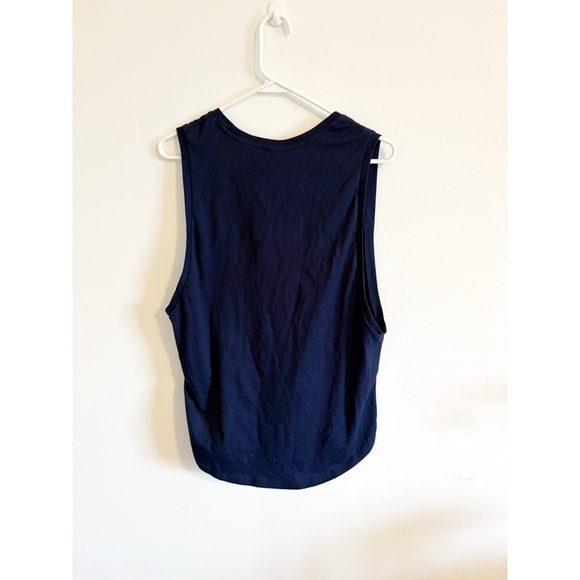 Fabletics Navy Blue Muscle Tank Womens‎ Running on Gym and Juice - Picture 3 of 3